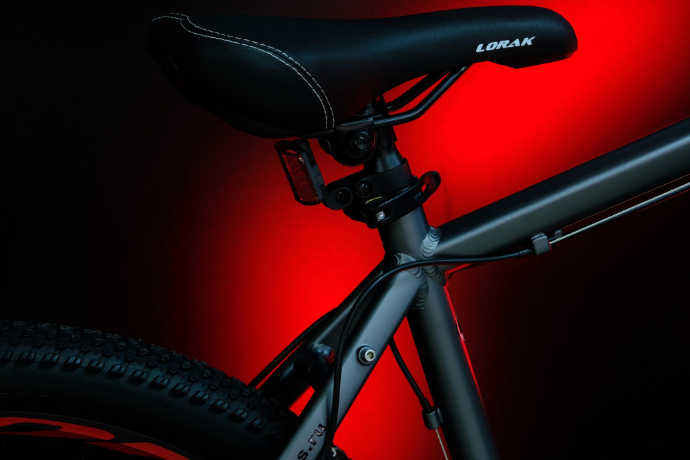 Lorak LX3 Матовый Серый/Красный рама 17 (на рост 155-173)